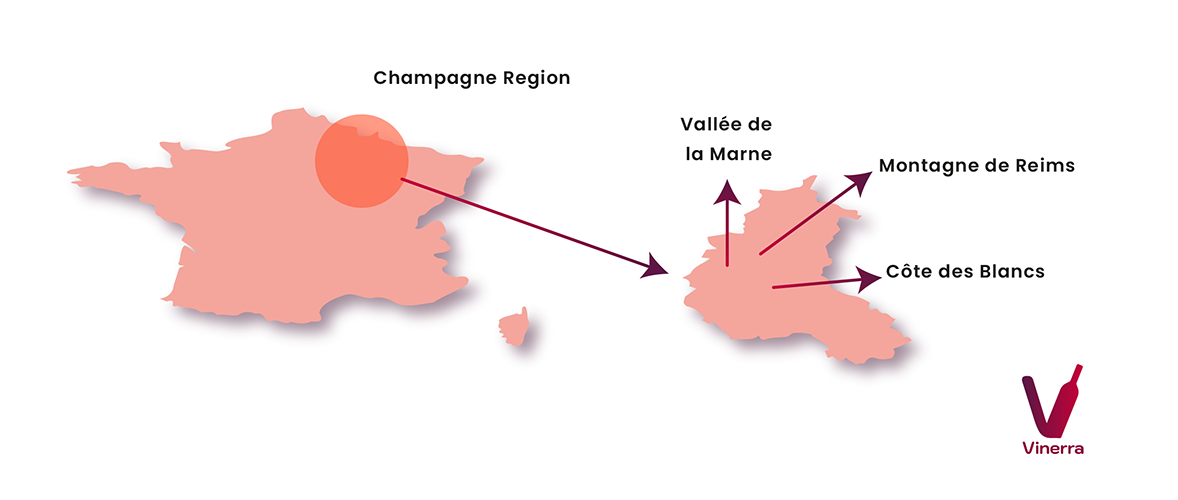Regions where champagne is made