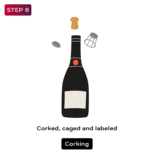 How is Champagne made - Step 8