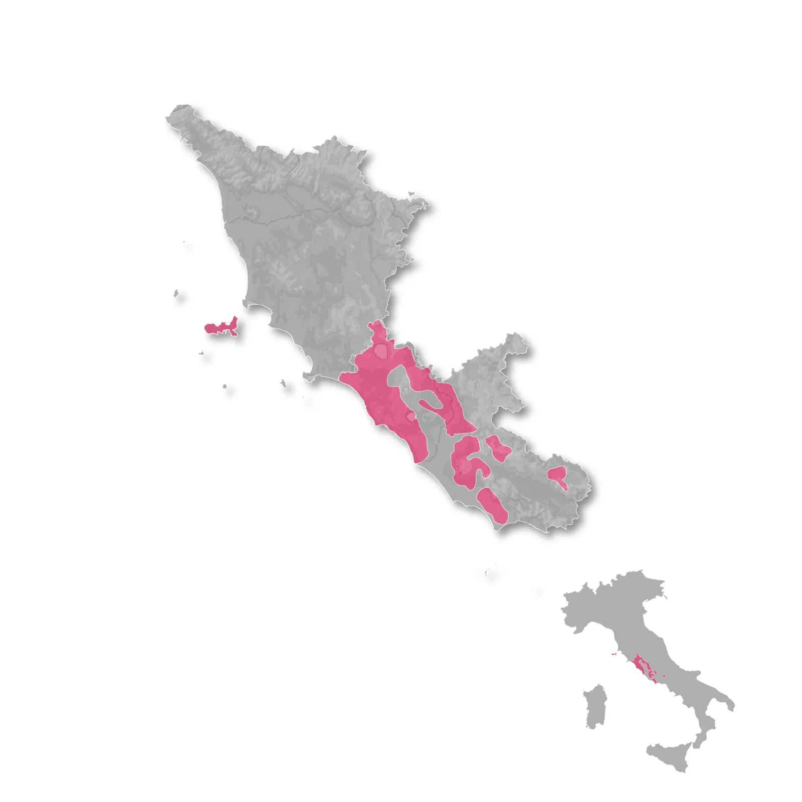 Lazio wine regions map
