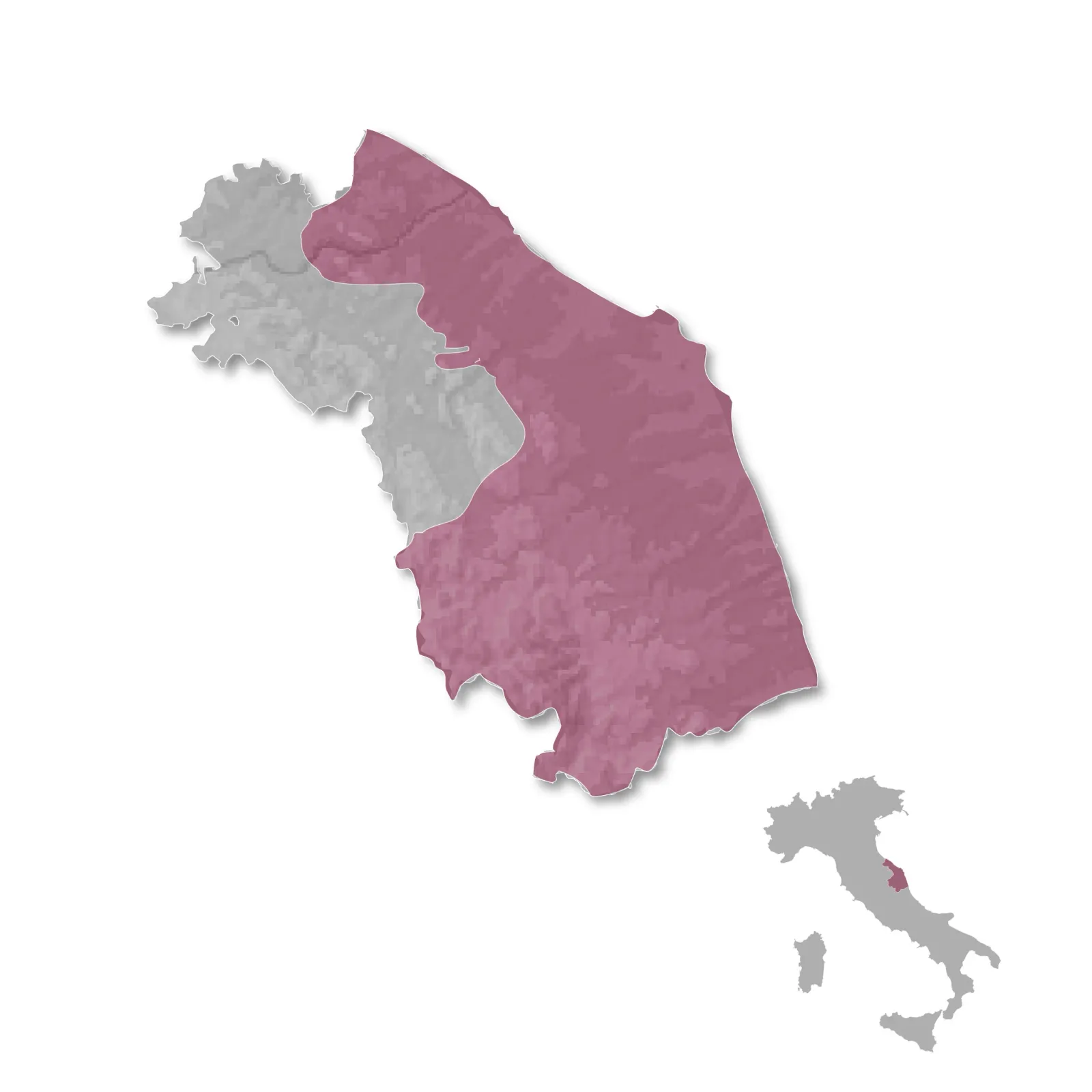 Marche (Le Marche) wine regions map