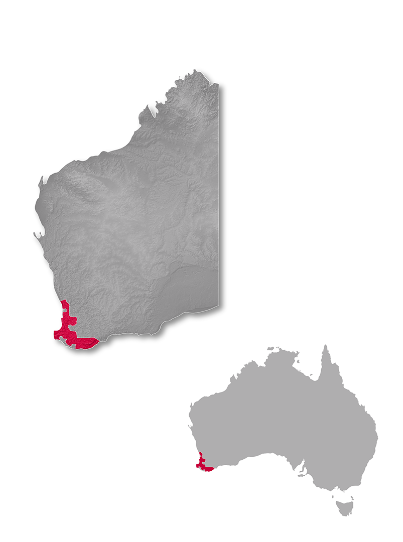 Western Australia wine regions map
