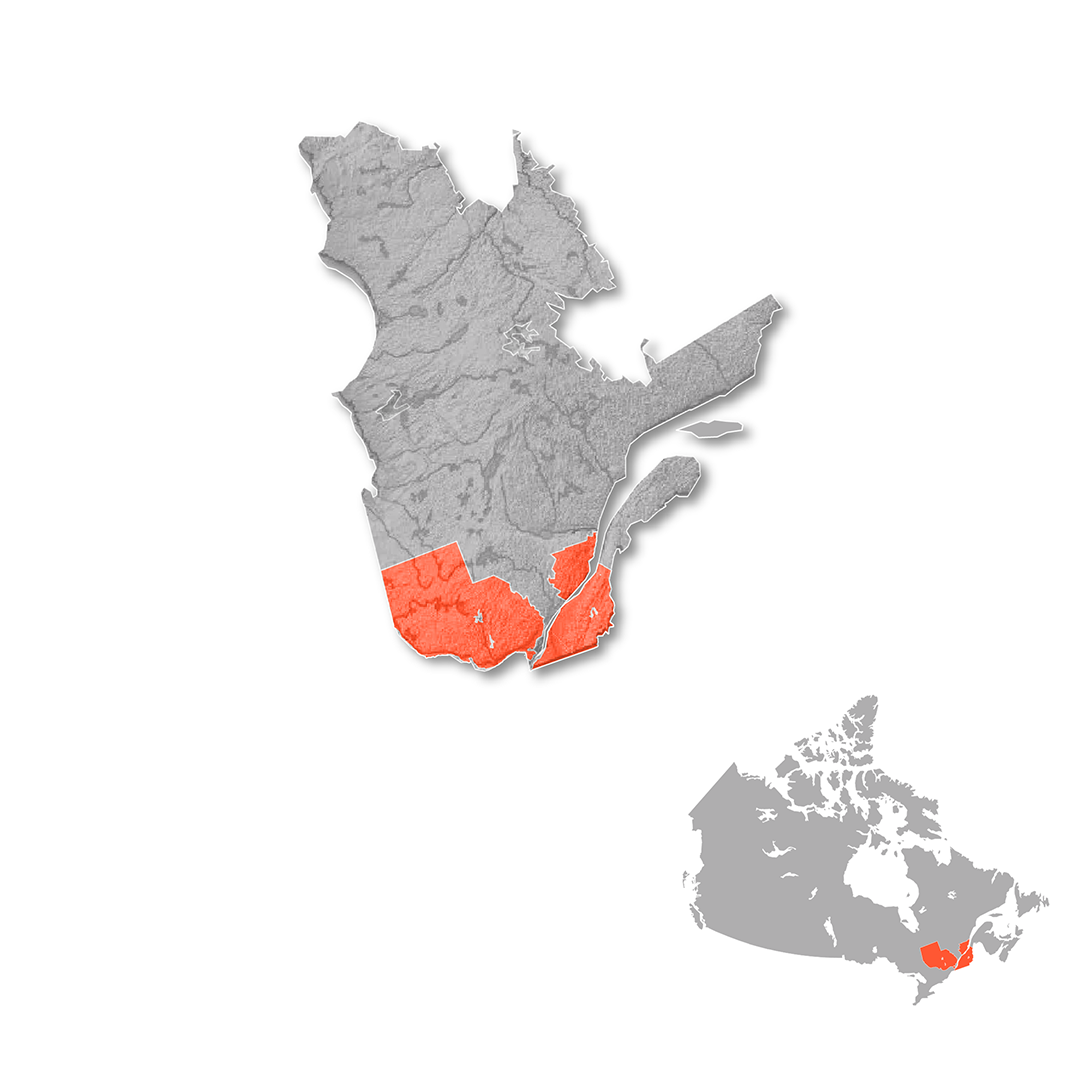 Québec wine regions map