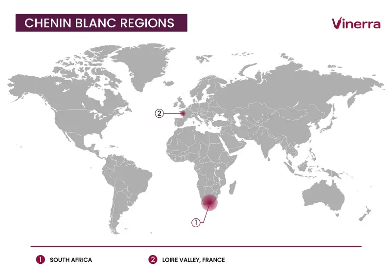 Main Regions where Chenin Blanc Thrives