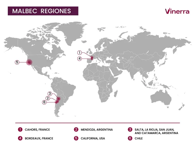 Main Regions Where Malbec is Grown