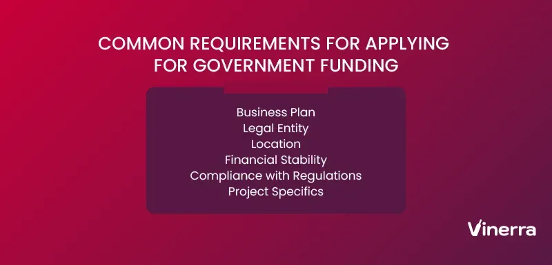 Common Requirements for Applying for Government Funding