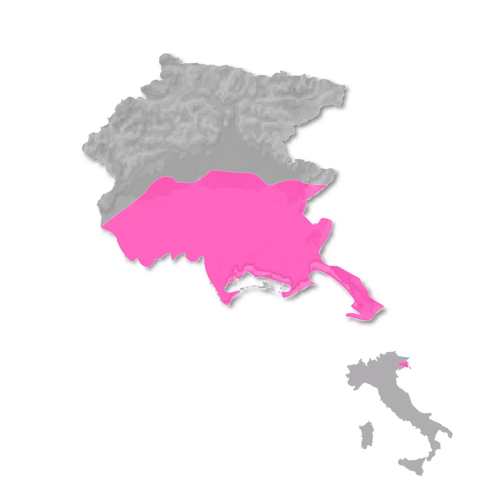 Friuli-Venezia Giulia wine regions map