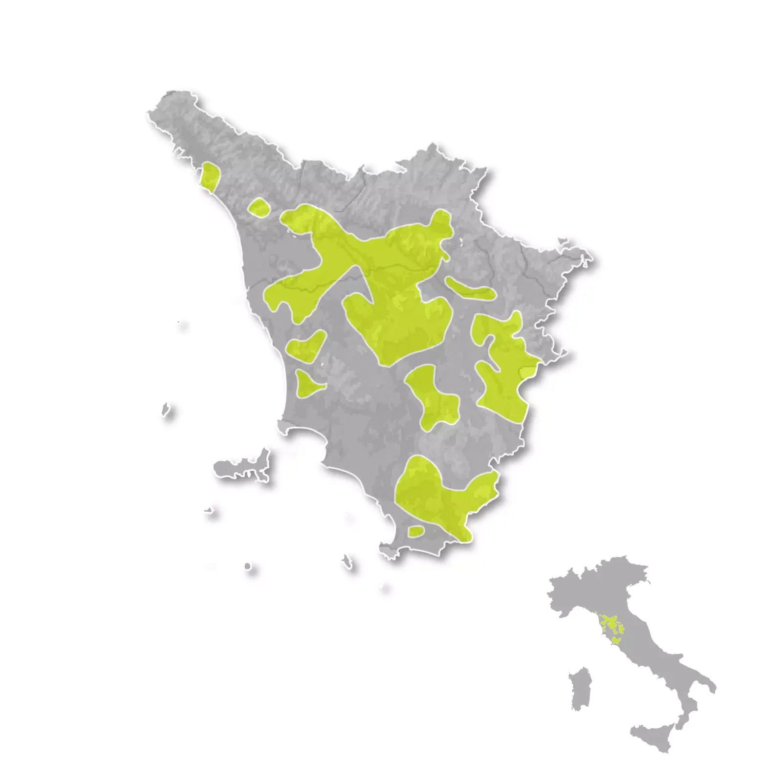 Tuscany wine regions map