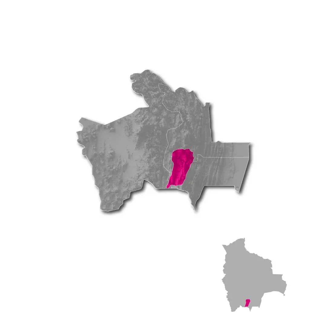 Central Valley of Tarija wine regions map