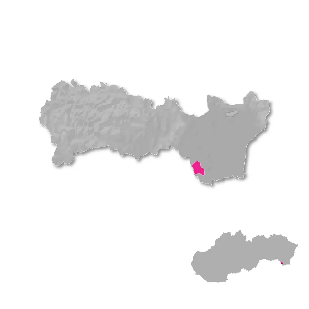 Slovak Tokaj wine regions map