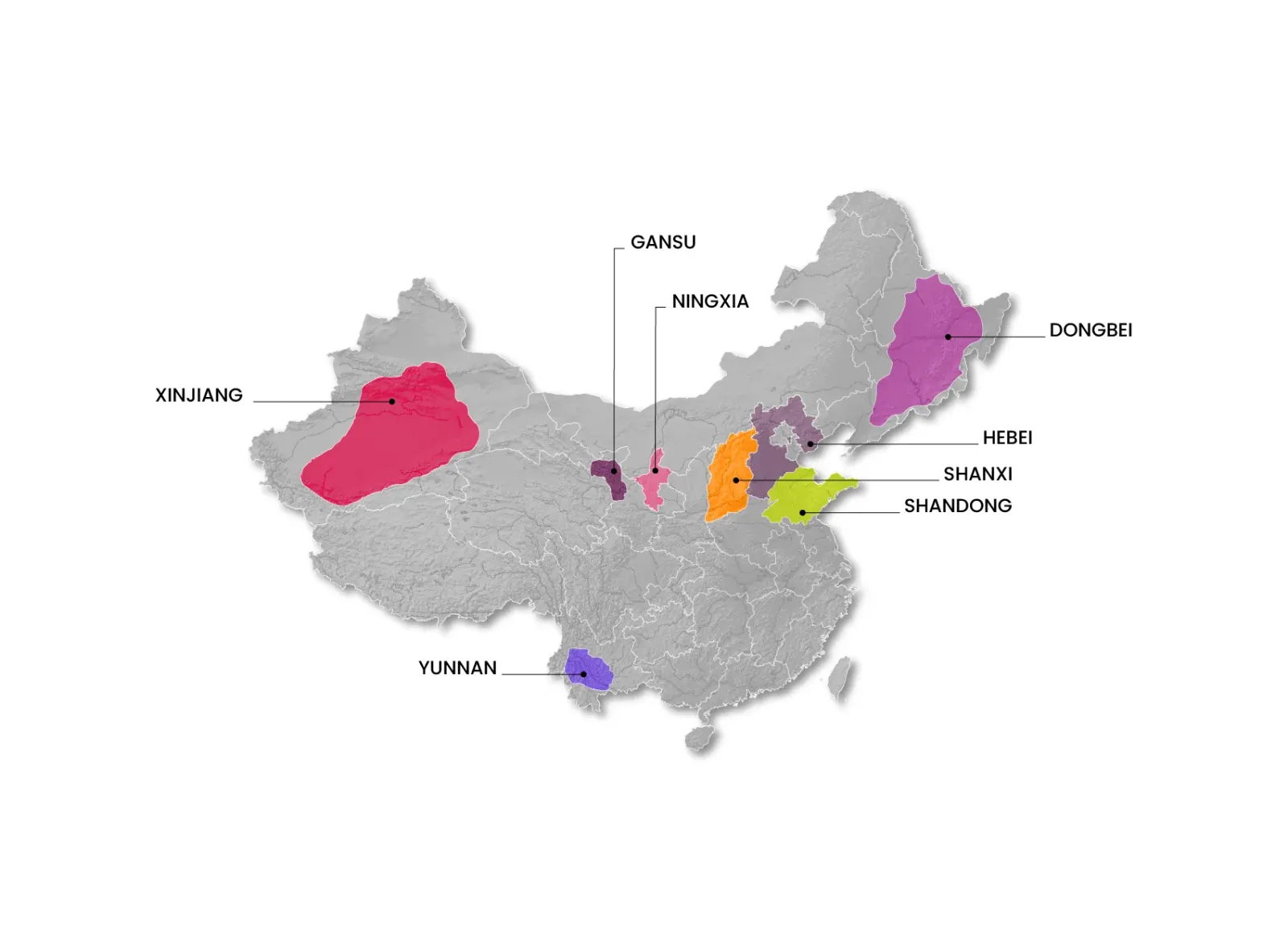 China wine regions map