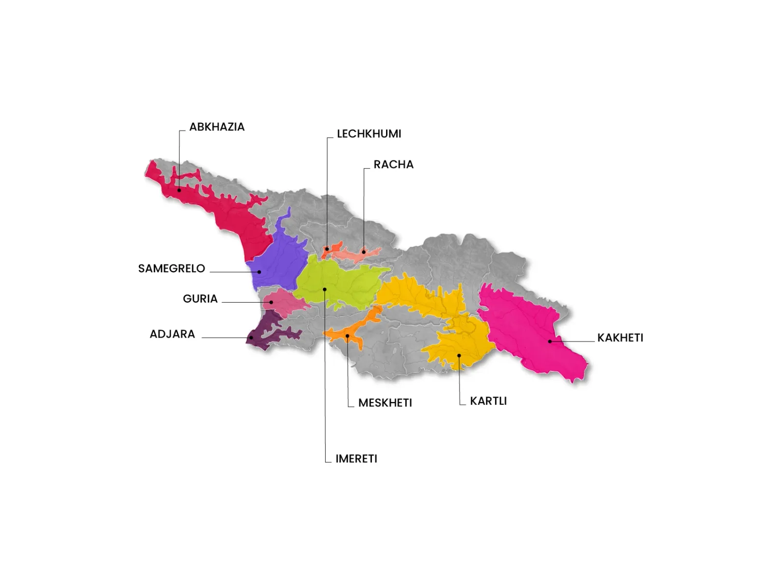 Georgia wine regions map