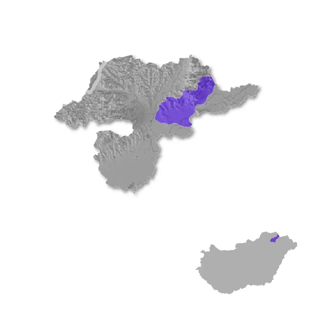 Tokaj wine regions map