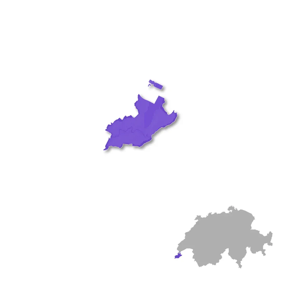 Geneva wine regions map