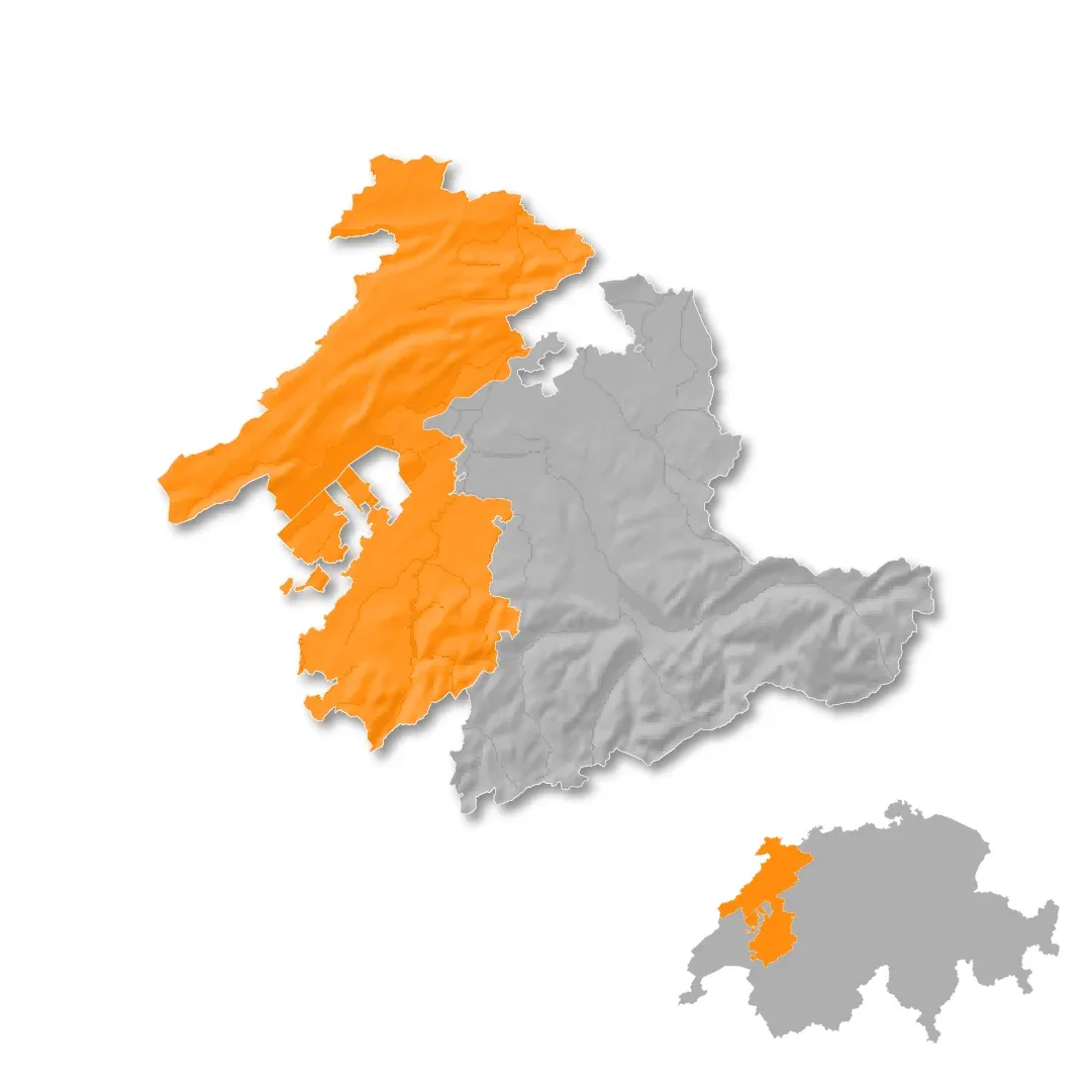 Three Lakes wine regions map