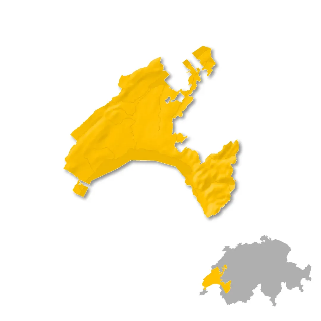 Vaud wine regions map