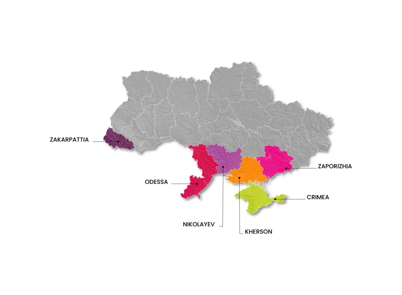 Ukraine wine regions map
