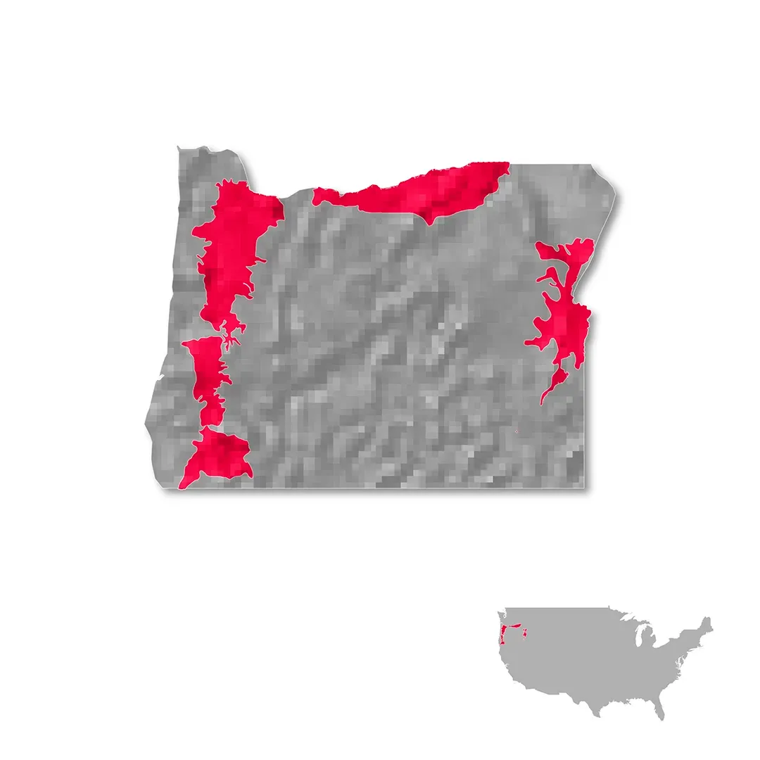 Oregon wine regions map