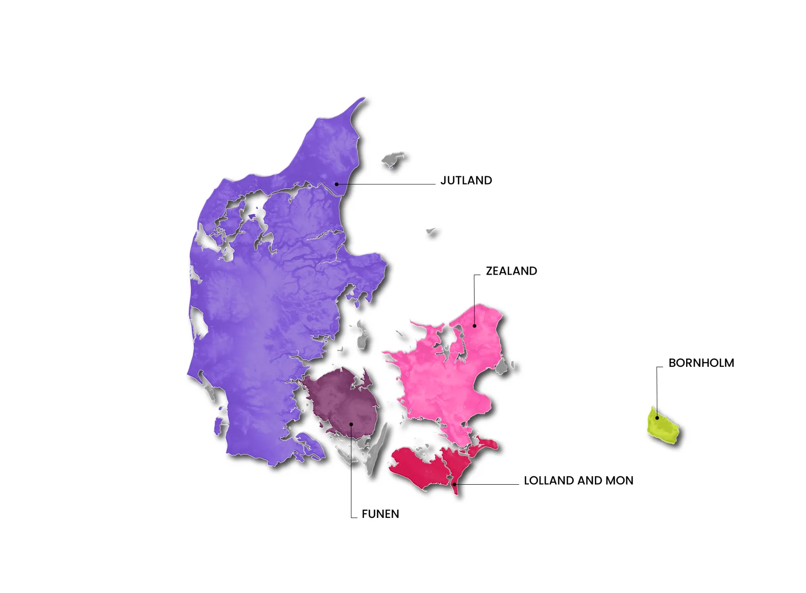 Denmark wine regions map
