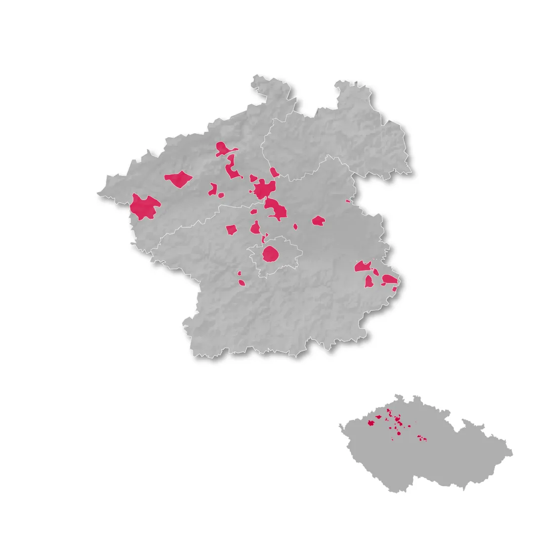 Bohemia wine regions map