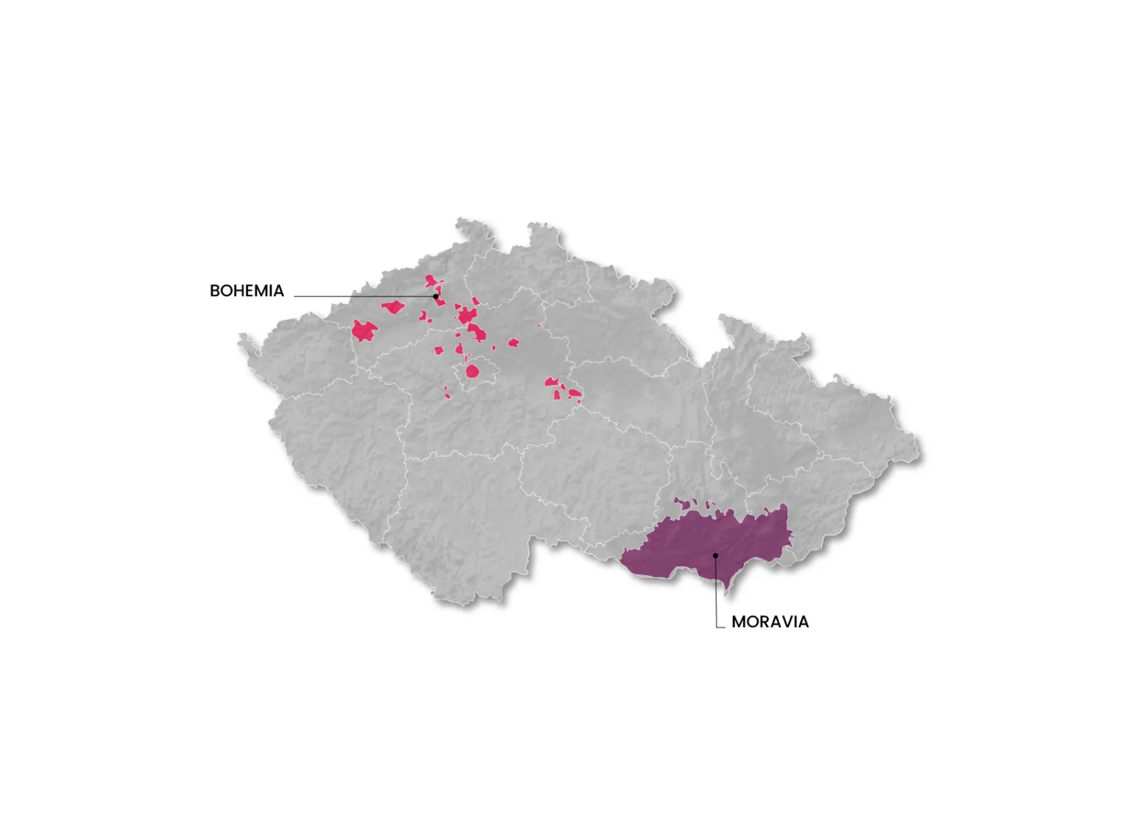 Czech Republic wine regions map