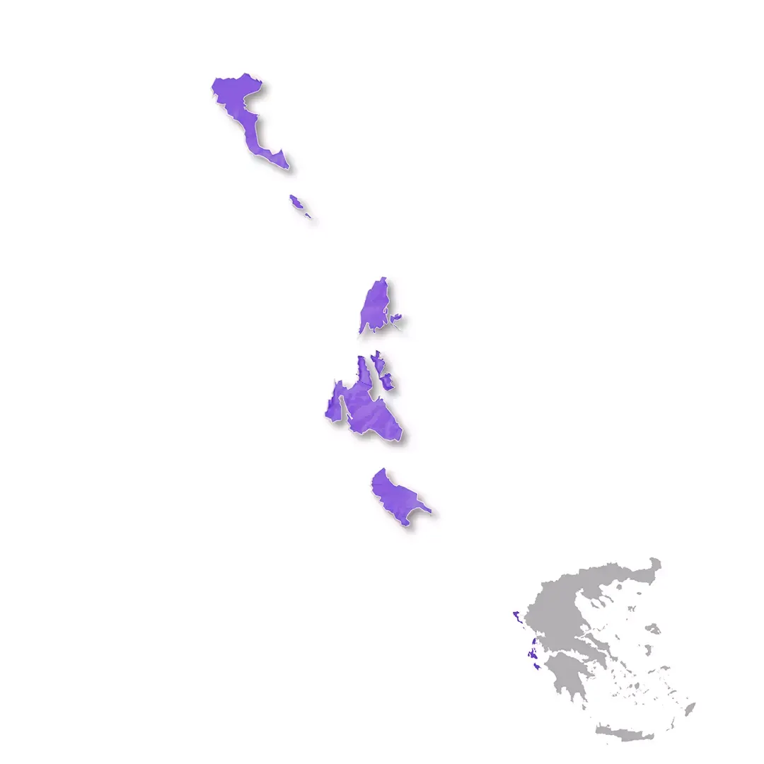 Ionian Islands wine regions map