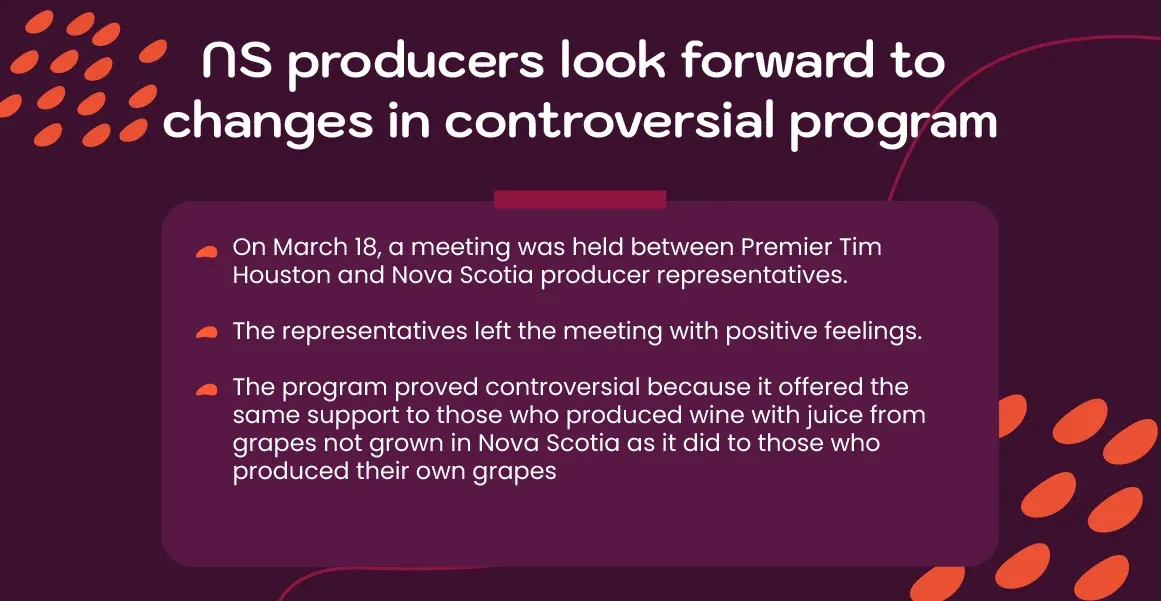 NS winemakers excited for changes in controversial program