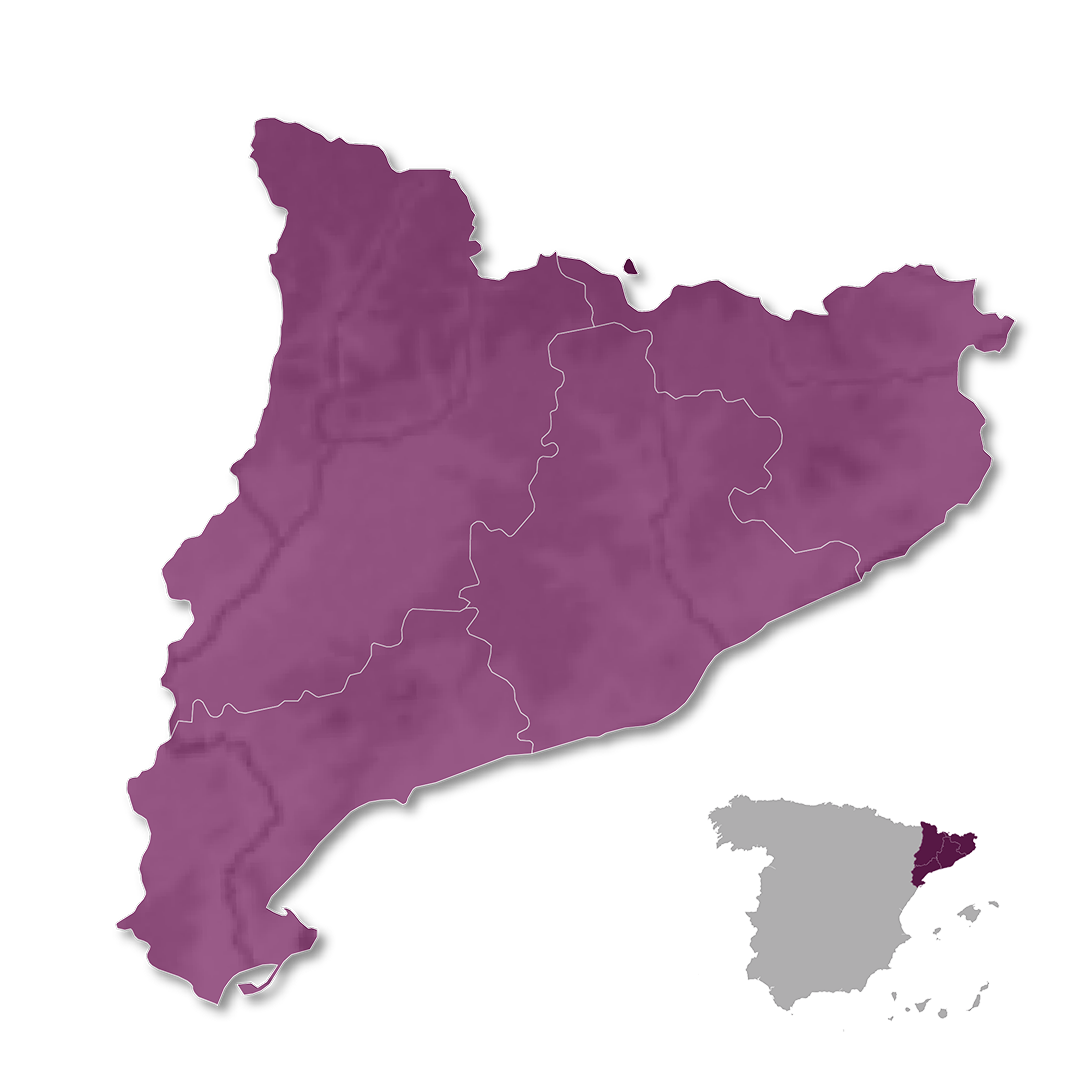Catalonia wine regions map