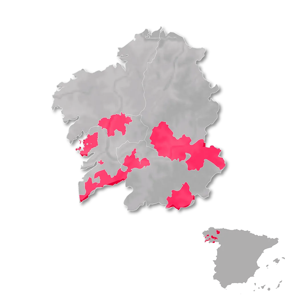 Galicia wine regions map