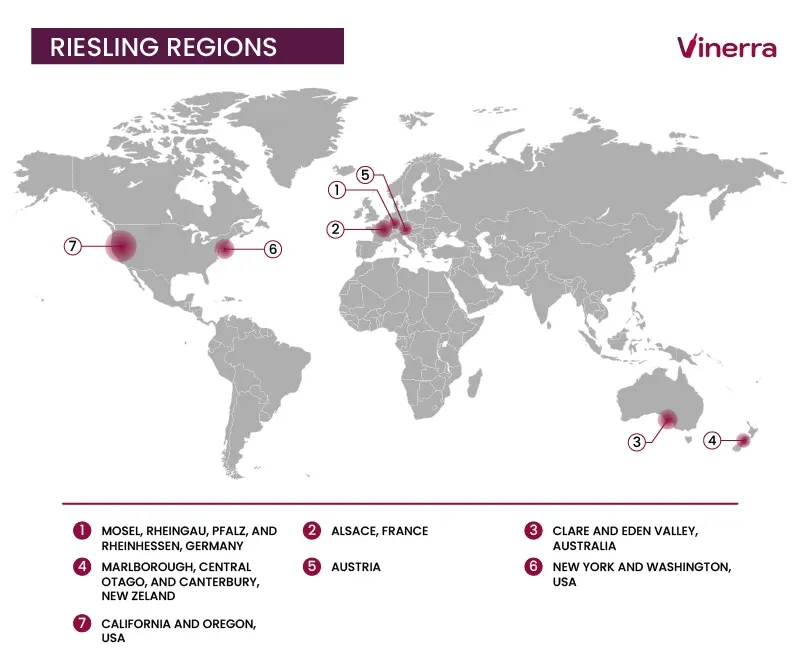 Most Notable Riesling Regions and Climate Influence